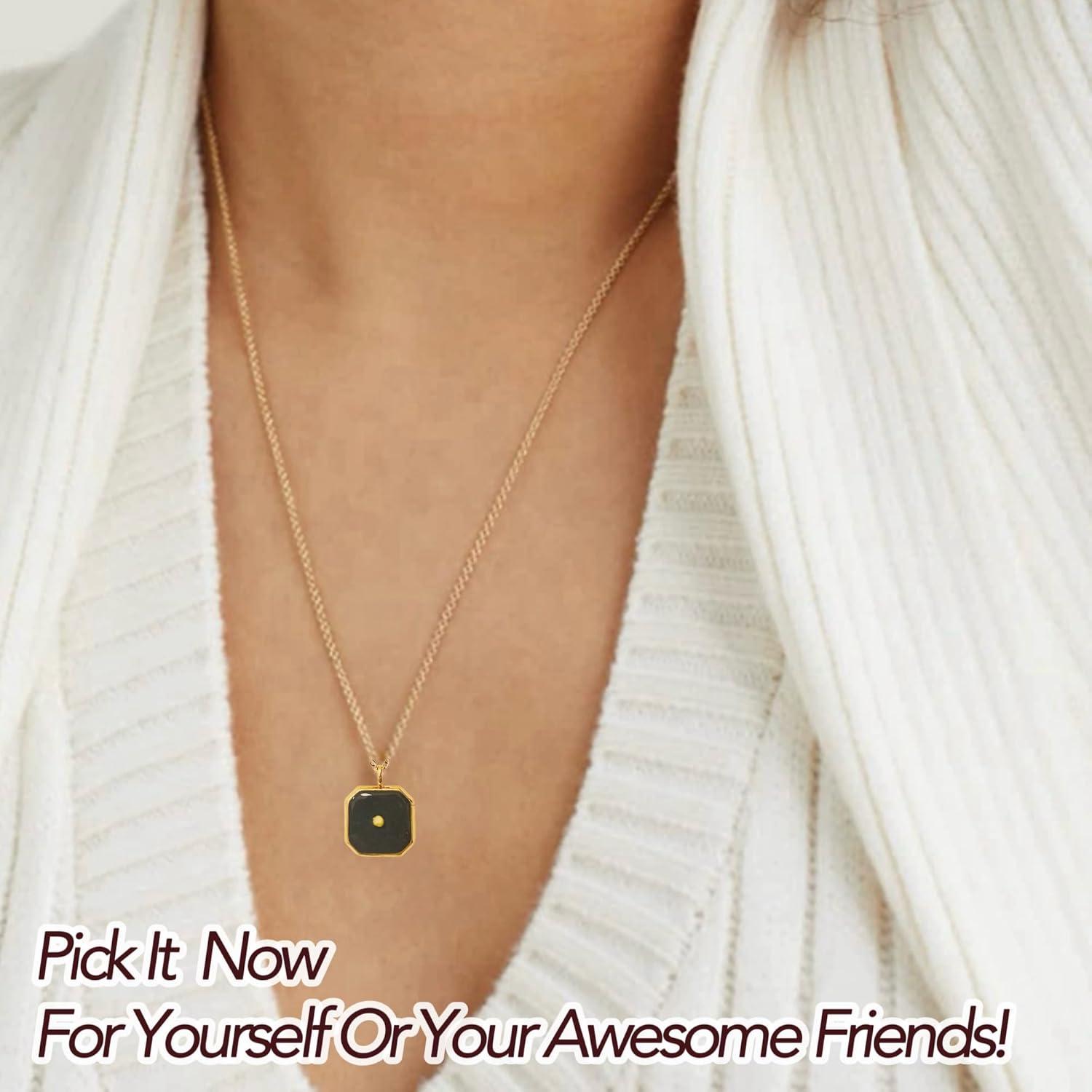 Collar de Semilla de Mostaza WEAR NATURE, Acero Inoxidable Baño Oro 18k, Ajustable