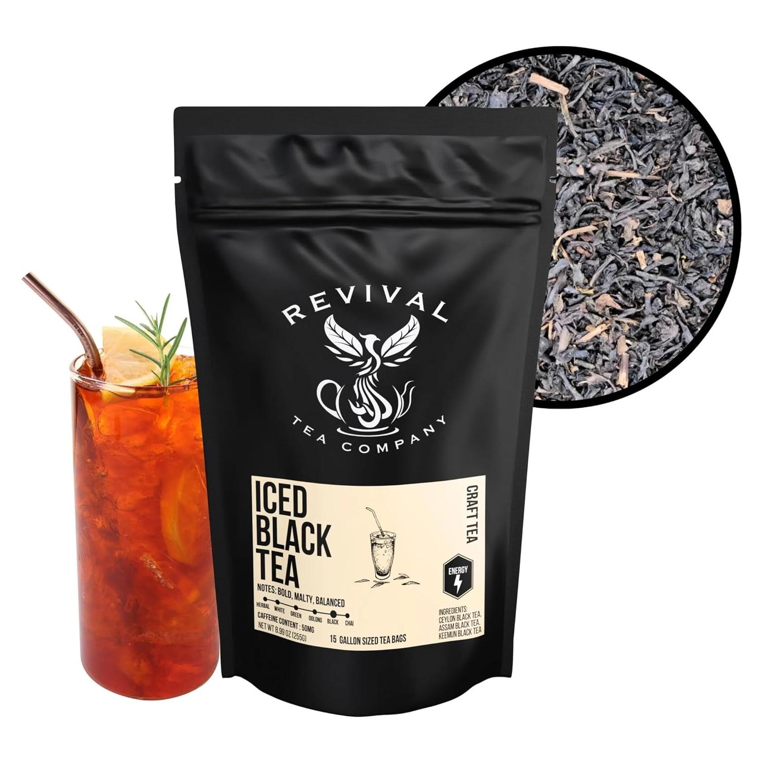 Té Negro Helado Revival Tea Company - 1 Galón (3.78L) - 15 Bolsitas