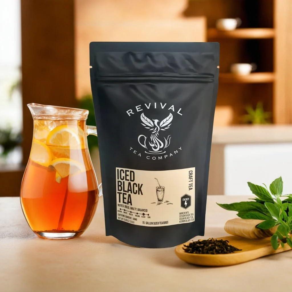 Té Negro Helado Revival Tea Company - 1 Galón (3.78L) - 15 Bolsitas
