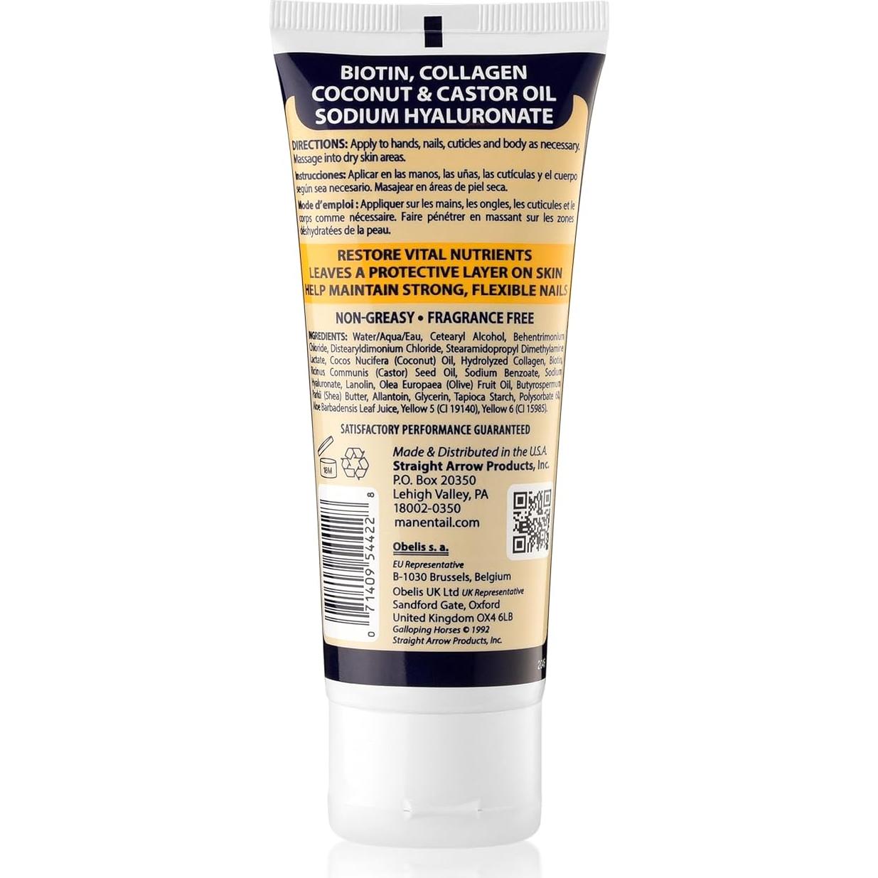 Crema Hidratante para Manos y Uñas Mane 'n Tail 85g