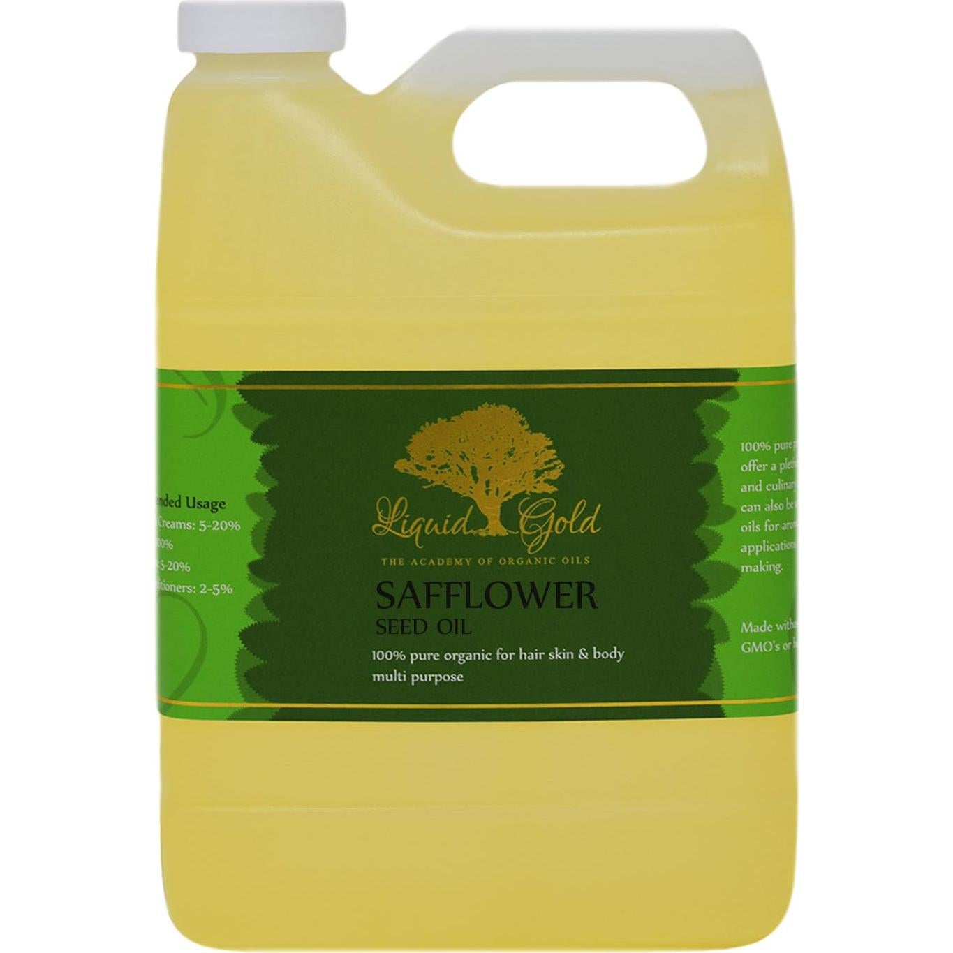 Aceite de cártamo orgánico Liquid Gold Inc 946 ml salud cabello piel