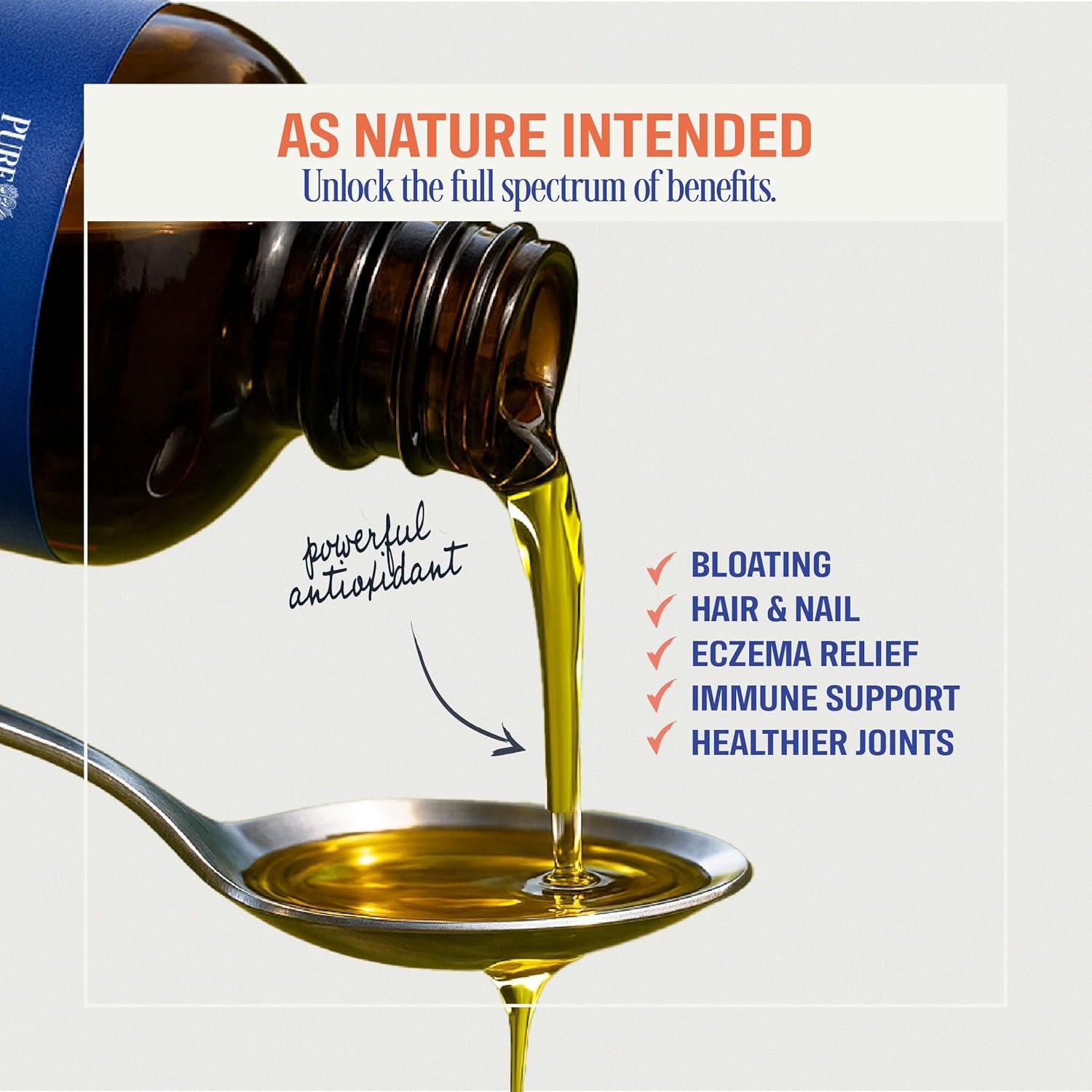 Aceite de Semilla Negra Orgánico PureGood 236.6ml - Antioxidante Vegano