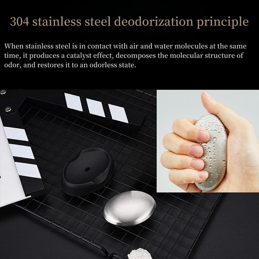 Jabón Desodorante de Acero Inoxidable HUIZHOUSHI 4 Piezas