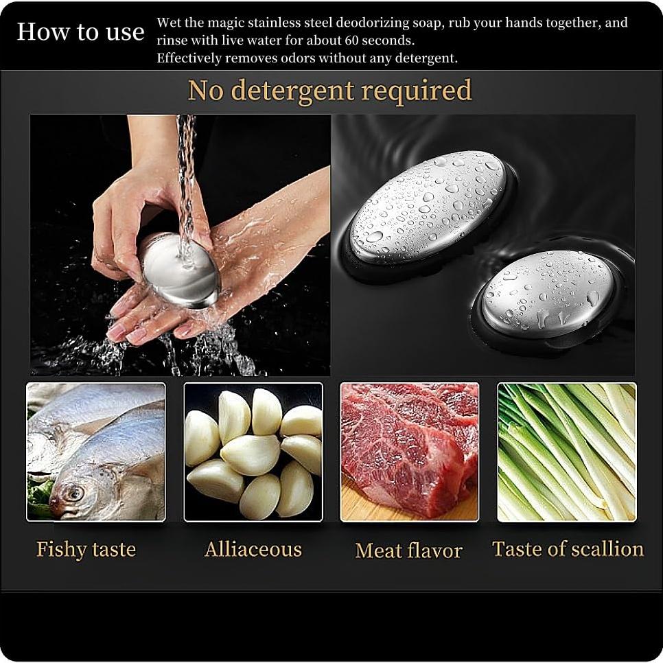 Jabón Desodorante de Acero Inoxidable HUIZHOUSHI 4 Piezas