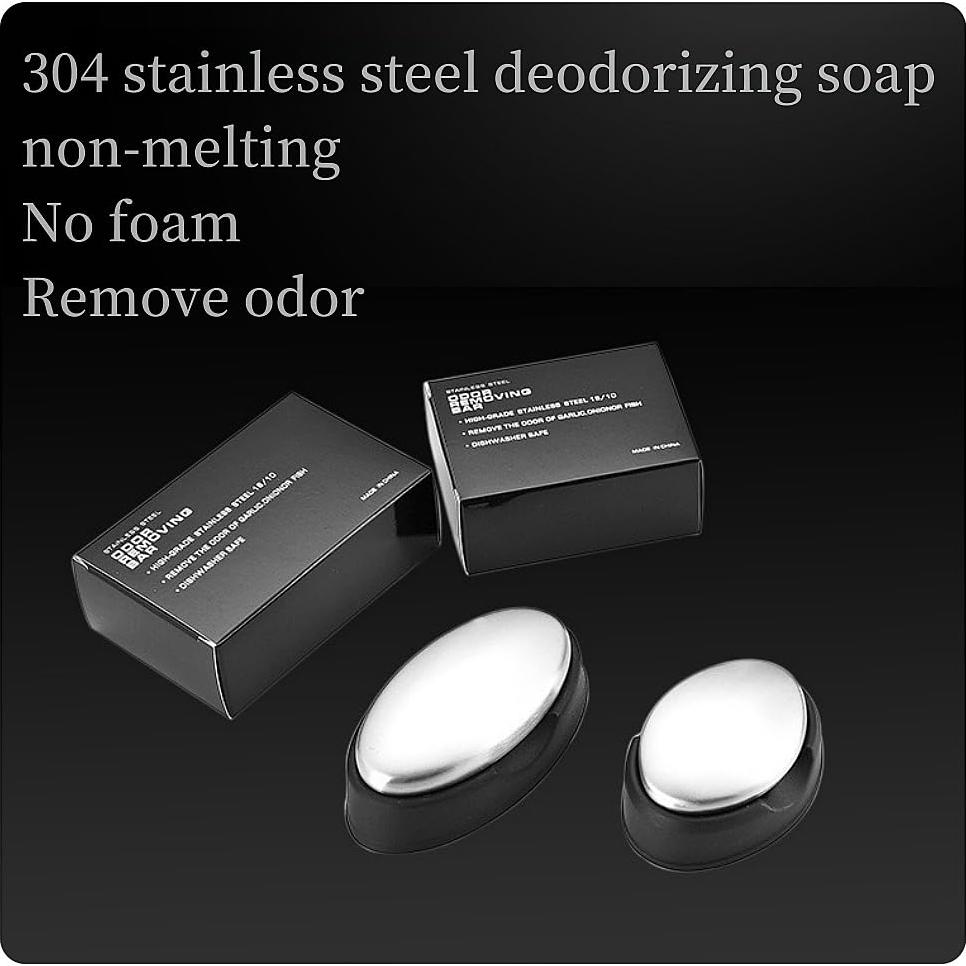 Jabón Desodorante de Acero Inoxidable HUIZHOUSHI 4 Piezas