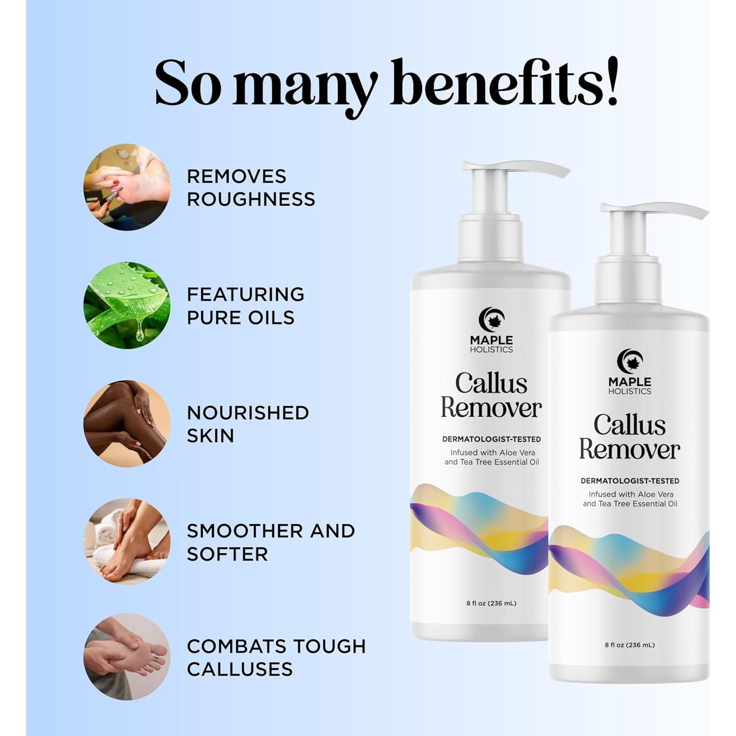 Removedor de Callos Maple Holistics 473 ml - Crema Exfoliante con Urea y Aloe