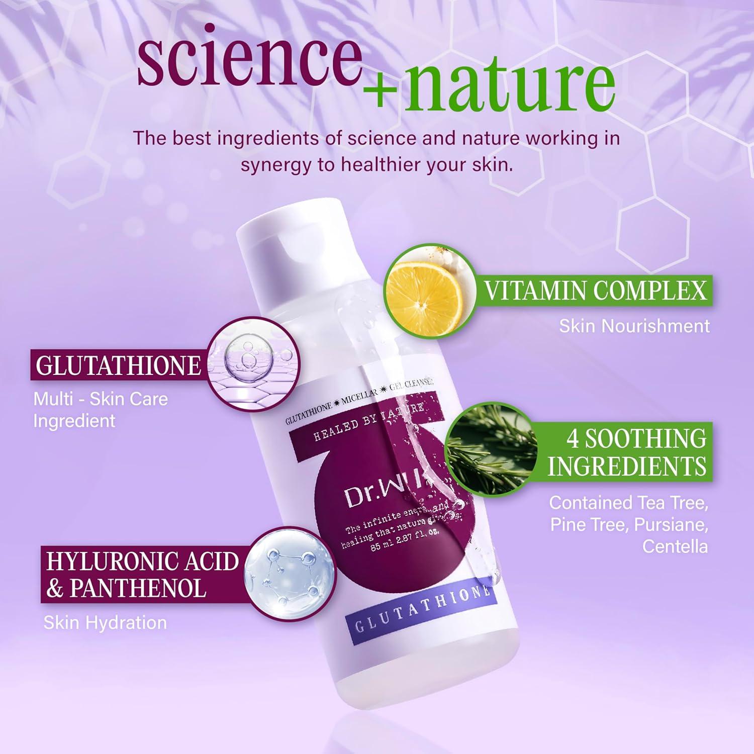 Gel Limpiador Facial Dr.WIK con Glutatión y Ácido Hialurónico 85ml