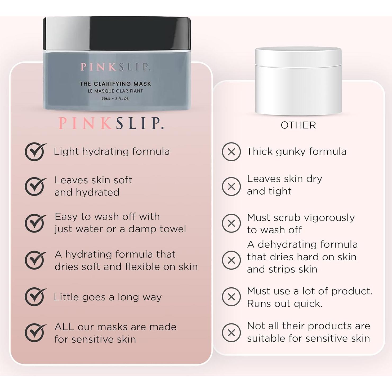 Máscara Facial Aclaradora Pink Slip - 329g, Hidratante y Purificante