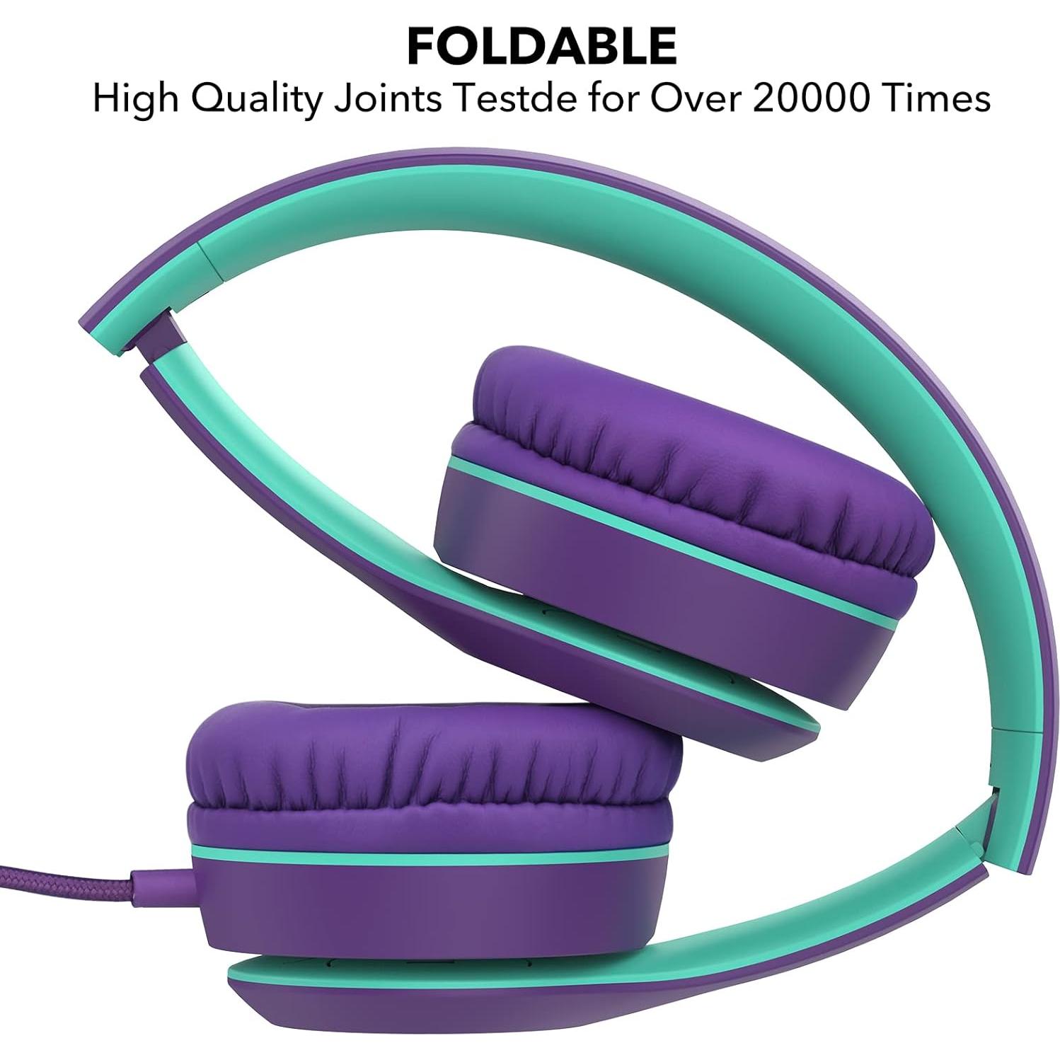 Auriculares RORSOU K5 para Niños Plegables 3.5mm Color Púrpura