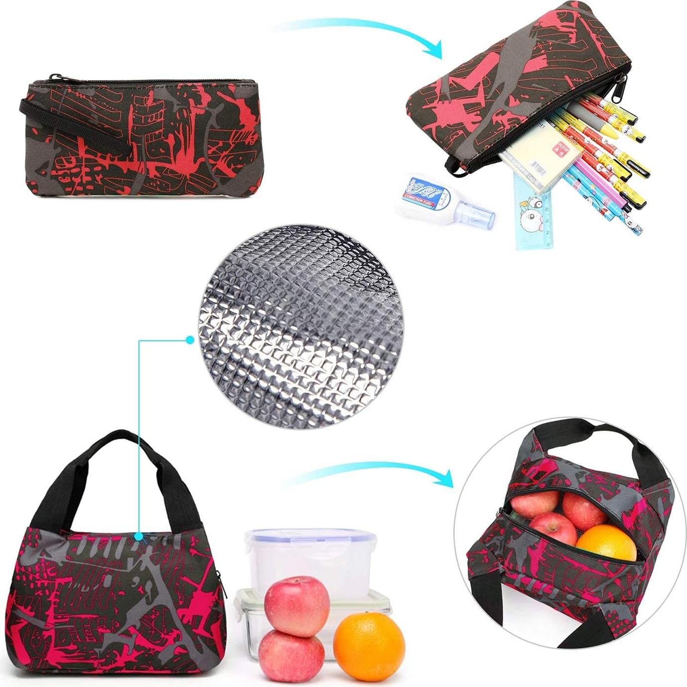 Mochila Escolar CAMTOP Niños 3 en 1 con Lonchera y Estuche