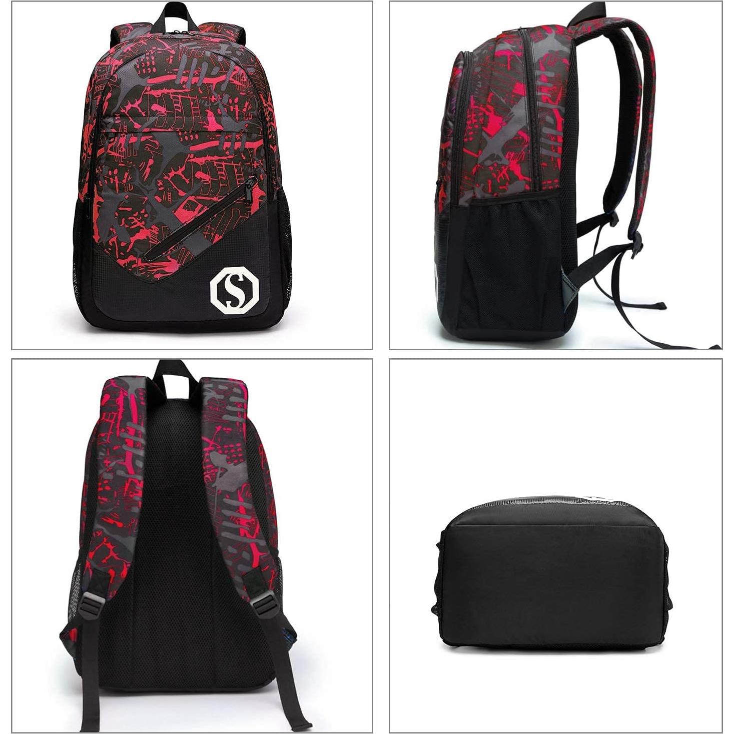 Mochila Escolar CAMTOP Niños 3 en 1 con Lonchera y Estuche