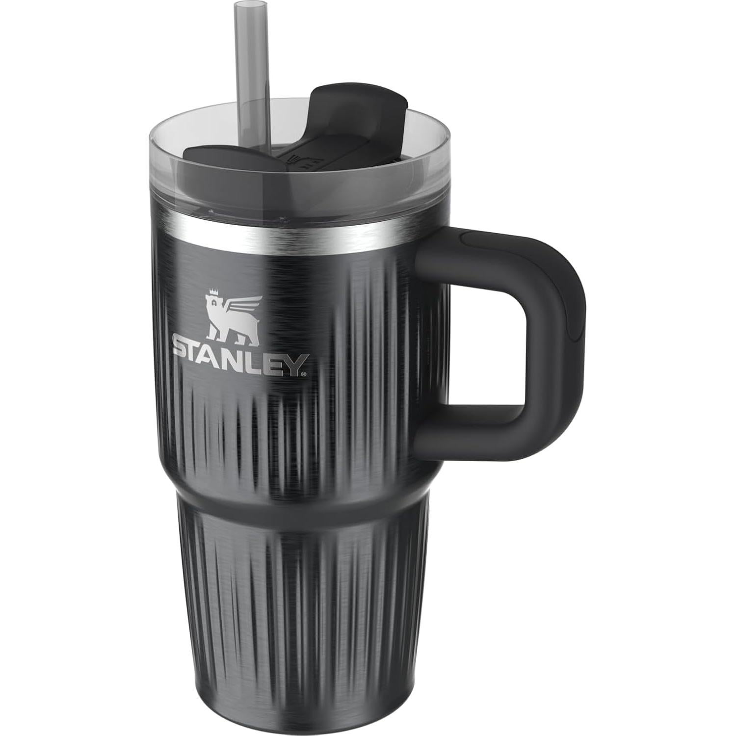 Vaso Stanley Quencher H2.0 20 oz Acero Inoxidable Aislado Negro