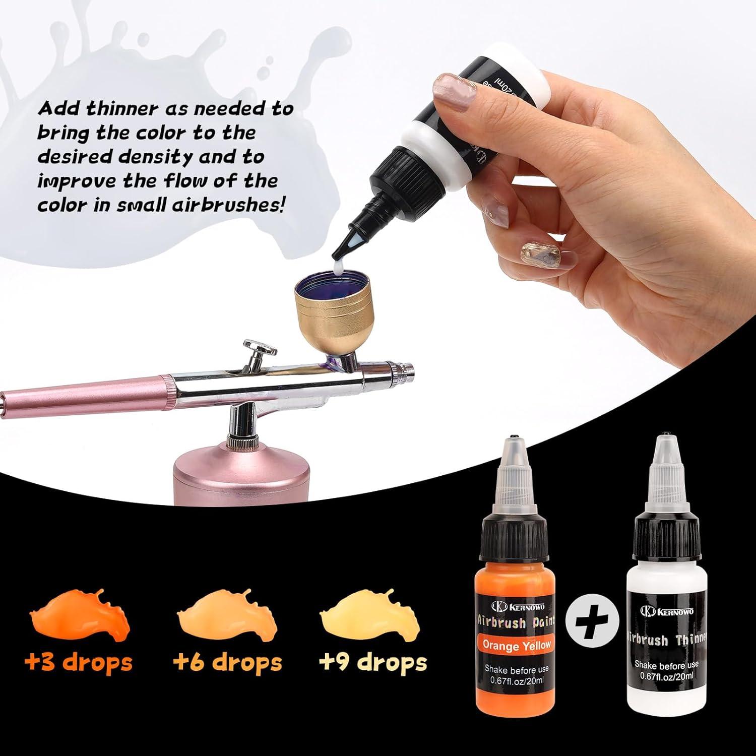 Set de Pintura Airbrush K KERNOWO 15 Colores + Disolvente 20ml