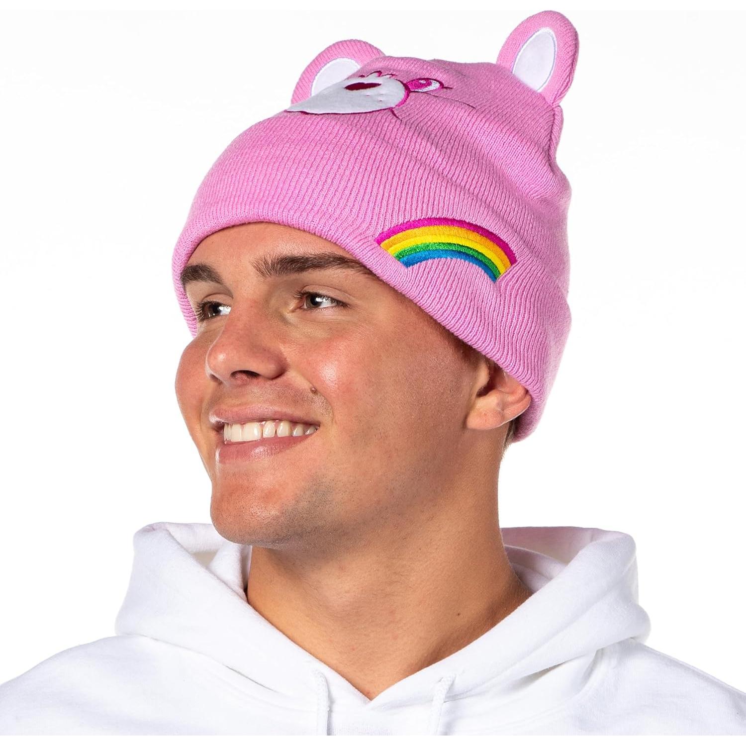 Gorro de Punto Care Bears con Cara Bordada y Orejas 3D