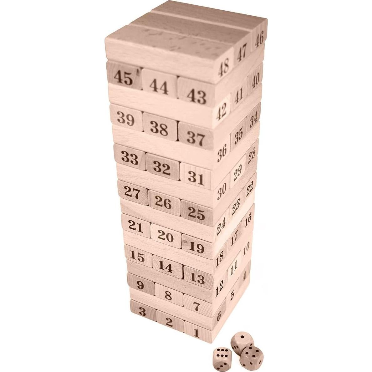 Juego de Apilamiento de Bloques de Madera CoolToys - 48 Piezas