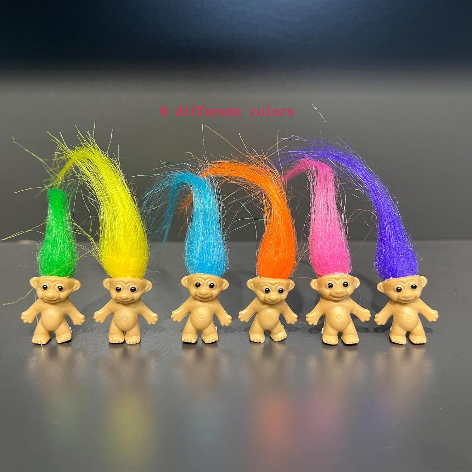 12 Muñecas Troll Mini Yintlilocn, 1.98 cm, Colores Variados