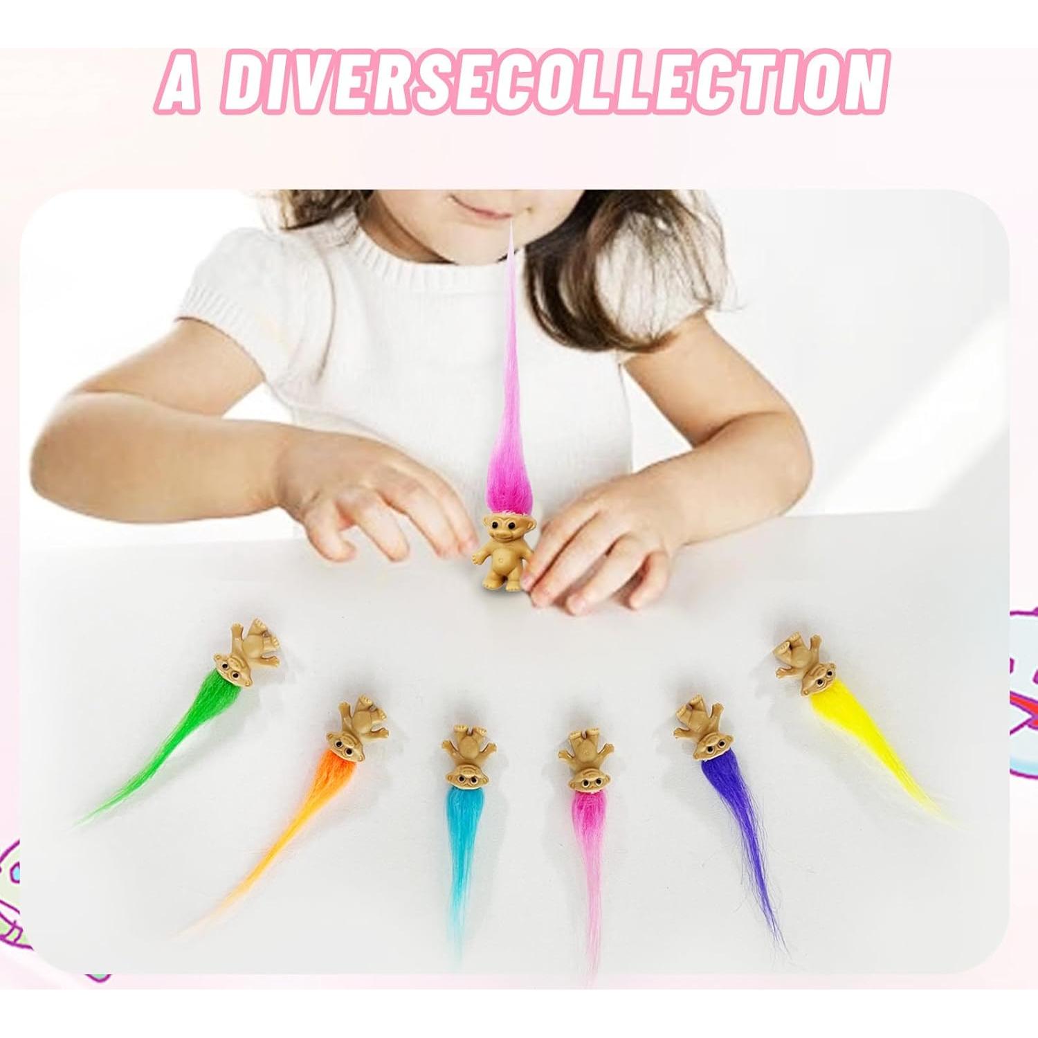 12 Muñecas Troll Mini Yintlilocn, 1.98 cm, Colores Variados
