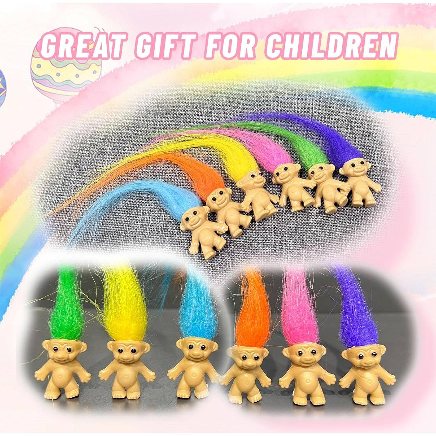 12 Muñecas Troll Mini Yintlilocn, 1.98 cm, Colores Variados