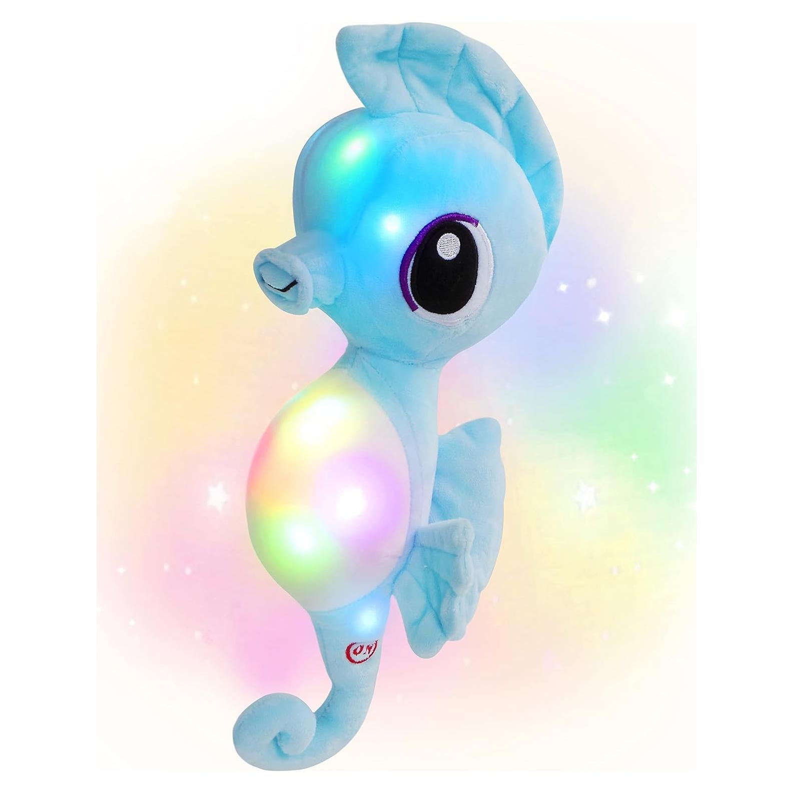 Caballito de Mar de Peluche LED Athoinsu 20 cm Azul