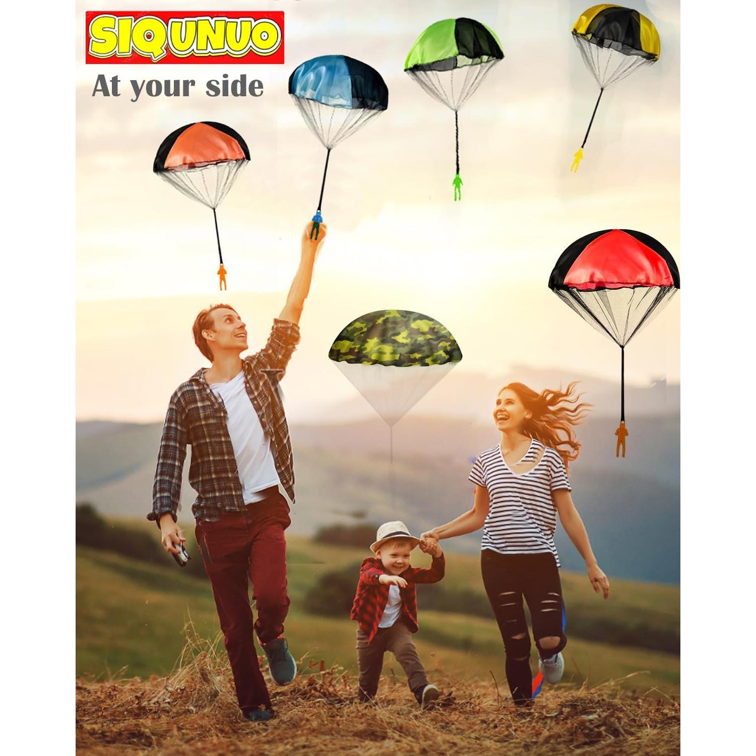 Juguetes de Paracaídas SIQUNUO - Paquete de 6 Colores para Niños