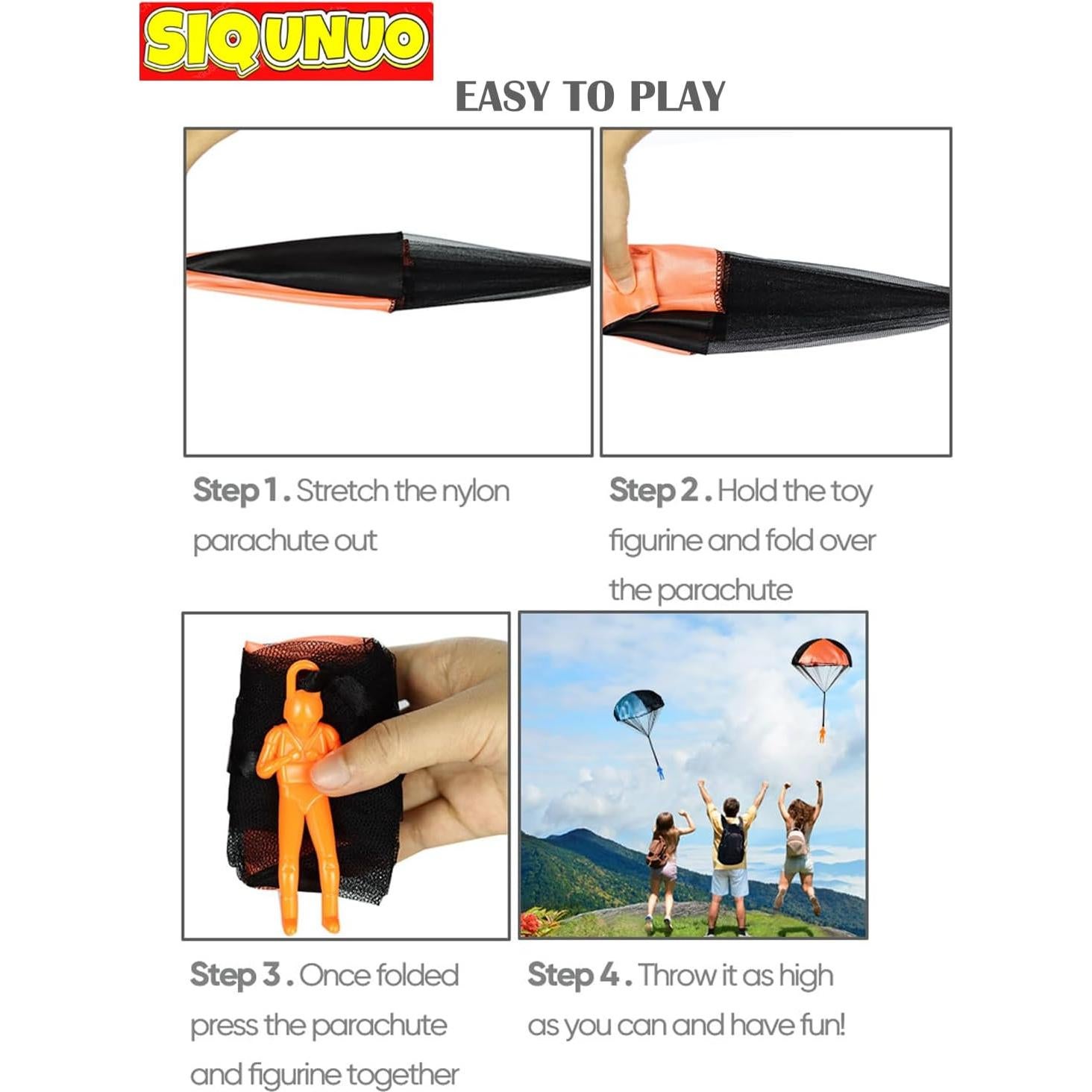 Juguetes de Paracaídas SIQUNUO - Paquete de 6 Colores para Niños