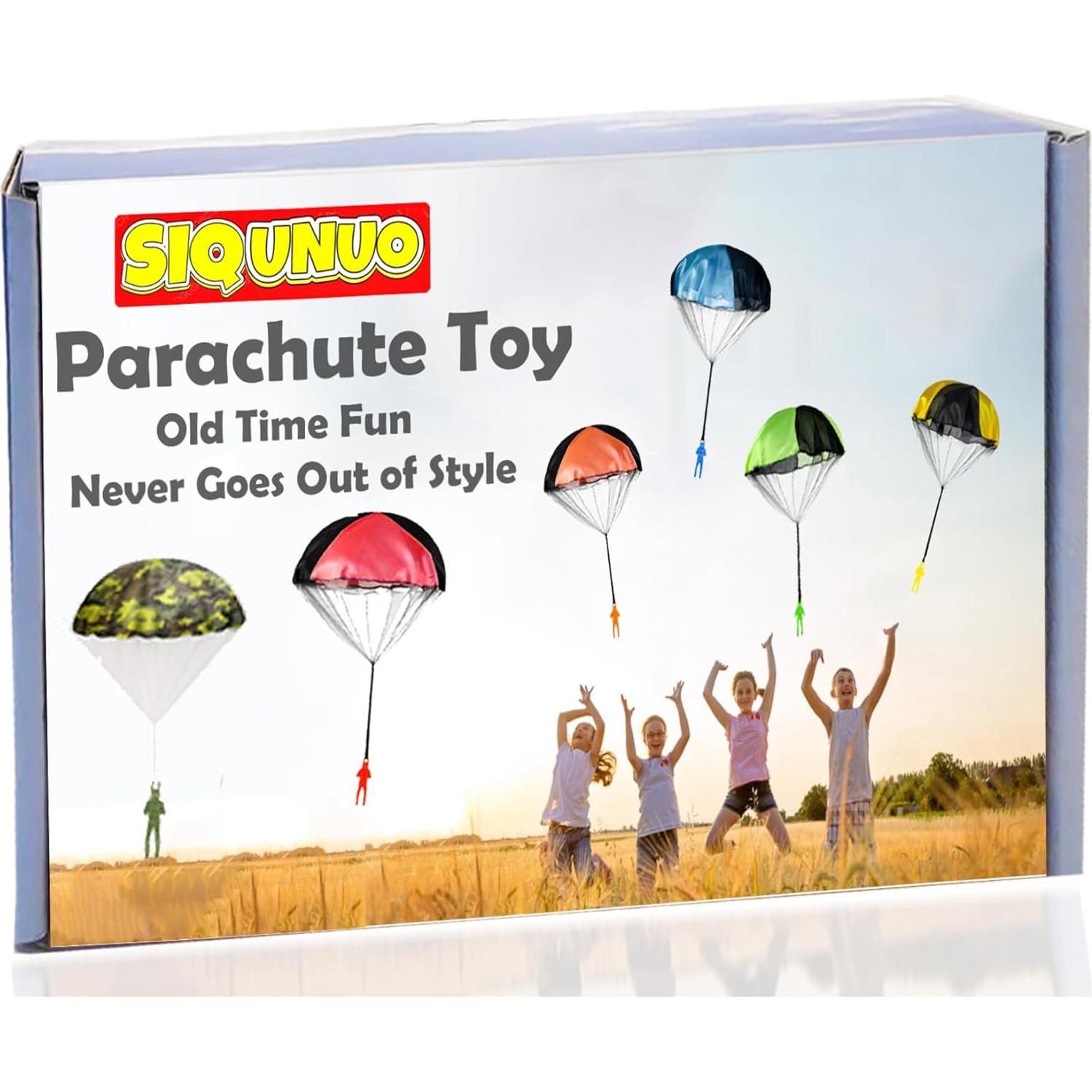 Juguetes de Paracaídas SIQUNUO - Paquete de 6 Colores para Niños