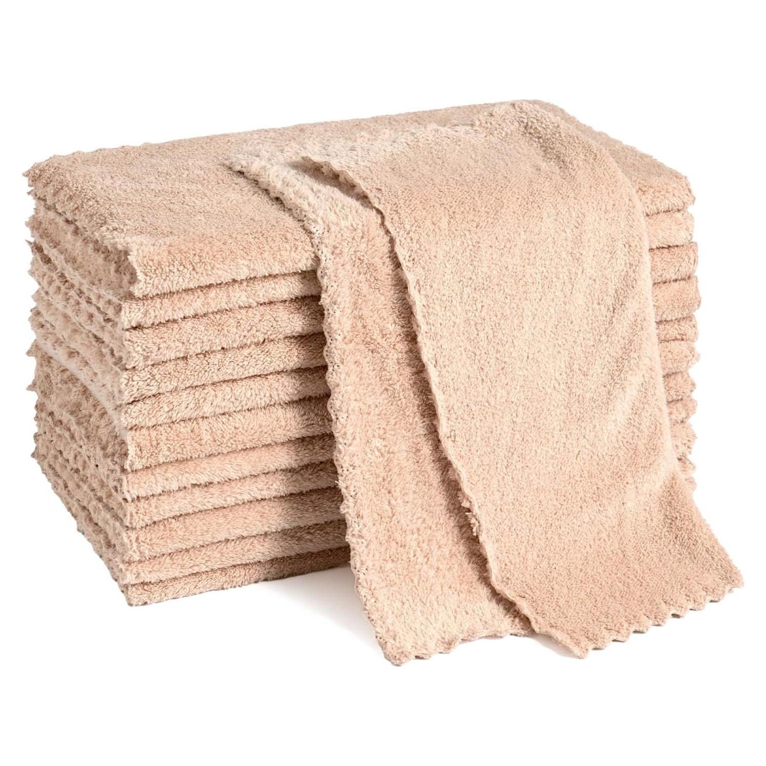 Paquete de 12 paños de microfibra Neessno Camel 30x30 cm