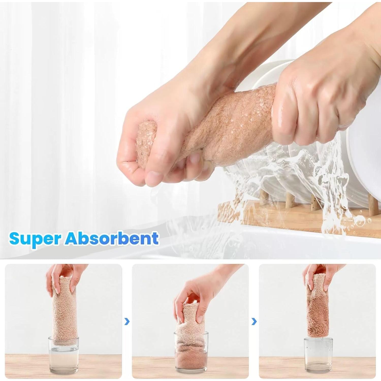 Paquete de 12 paños de microfibra Neessno Camel 30x30 cm