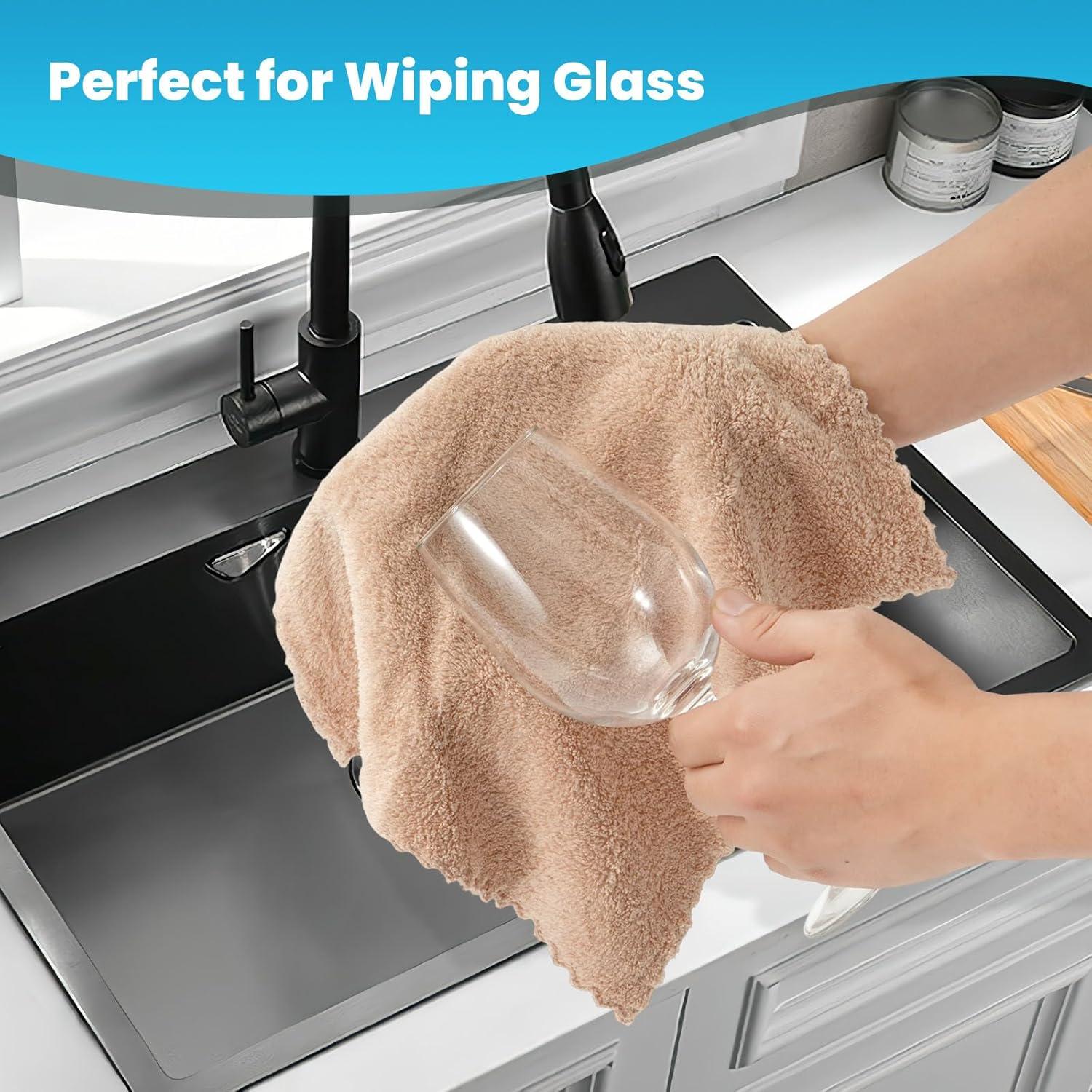 Paquete de 12 paños de microfibra Neessno Camel 30x30 cm