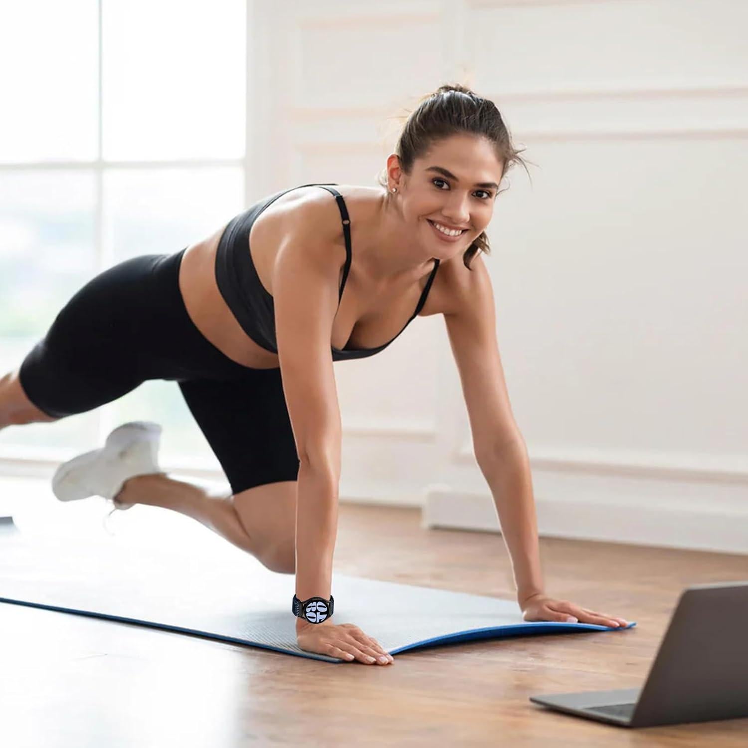 Correa de Reloj Ajustable Nylon TumpCez 18mm - Negro Azul Verde