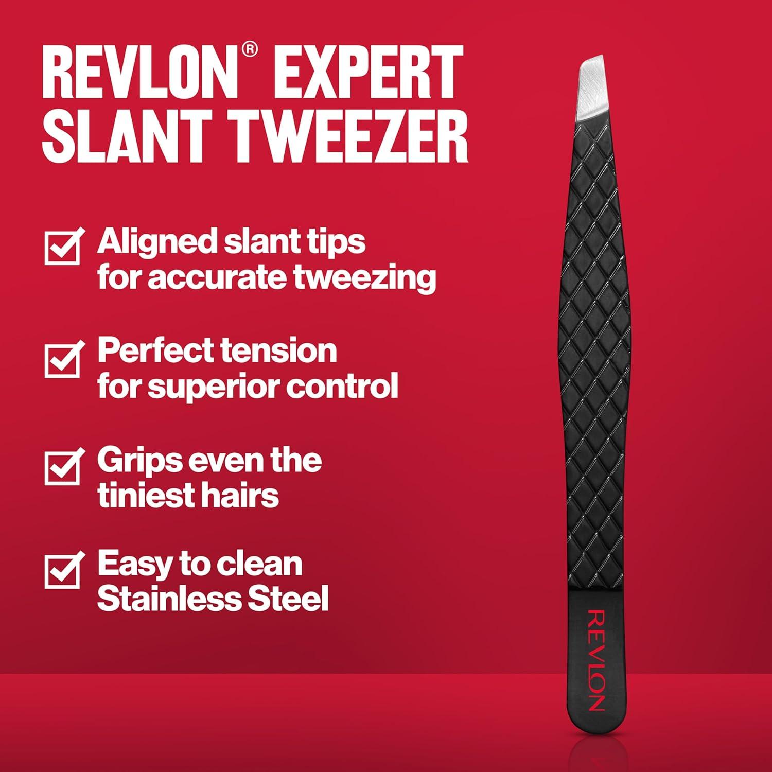 Pinzas Revlon Expert Slant Acero Inoxidable 1 Cuenta