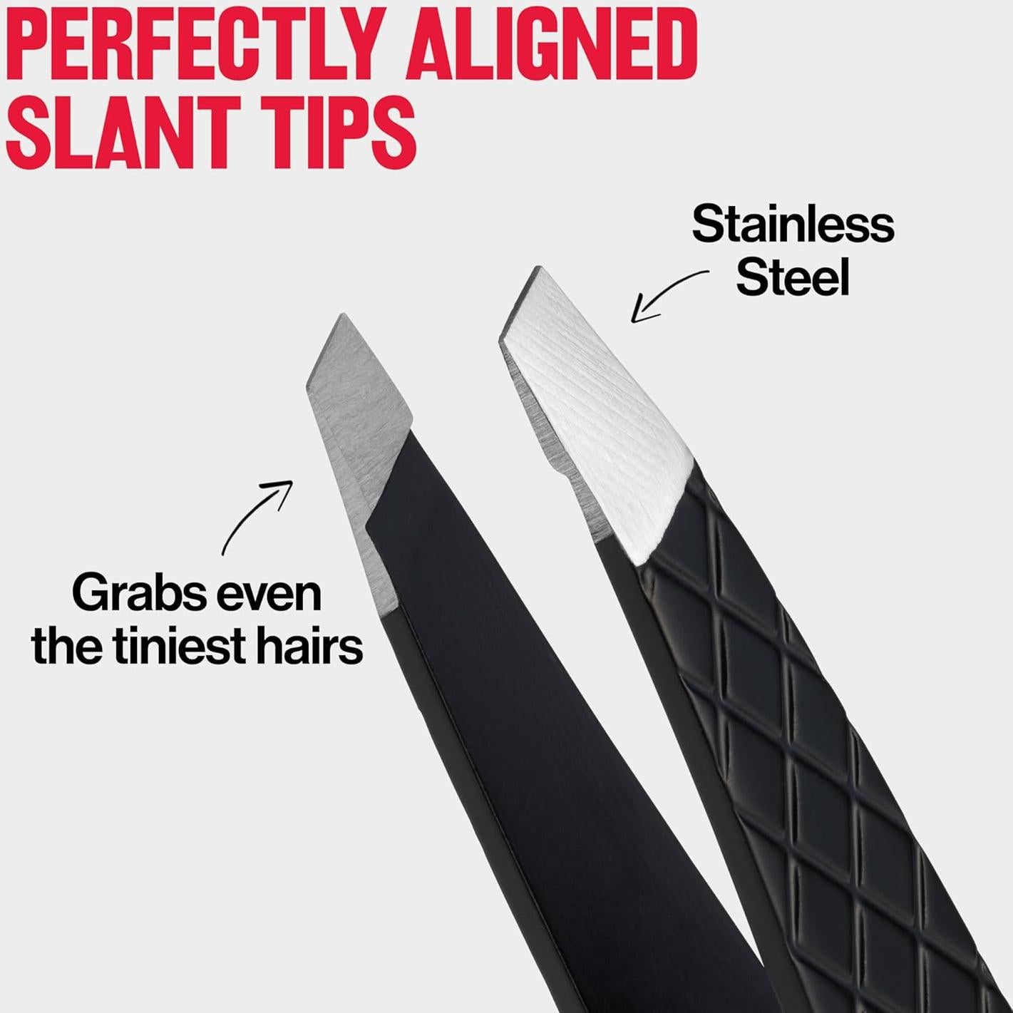 Pinzas Revlon Expert Slant Acero Inoxidable 1 Cuenta