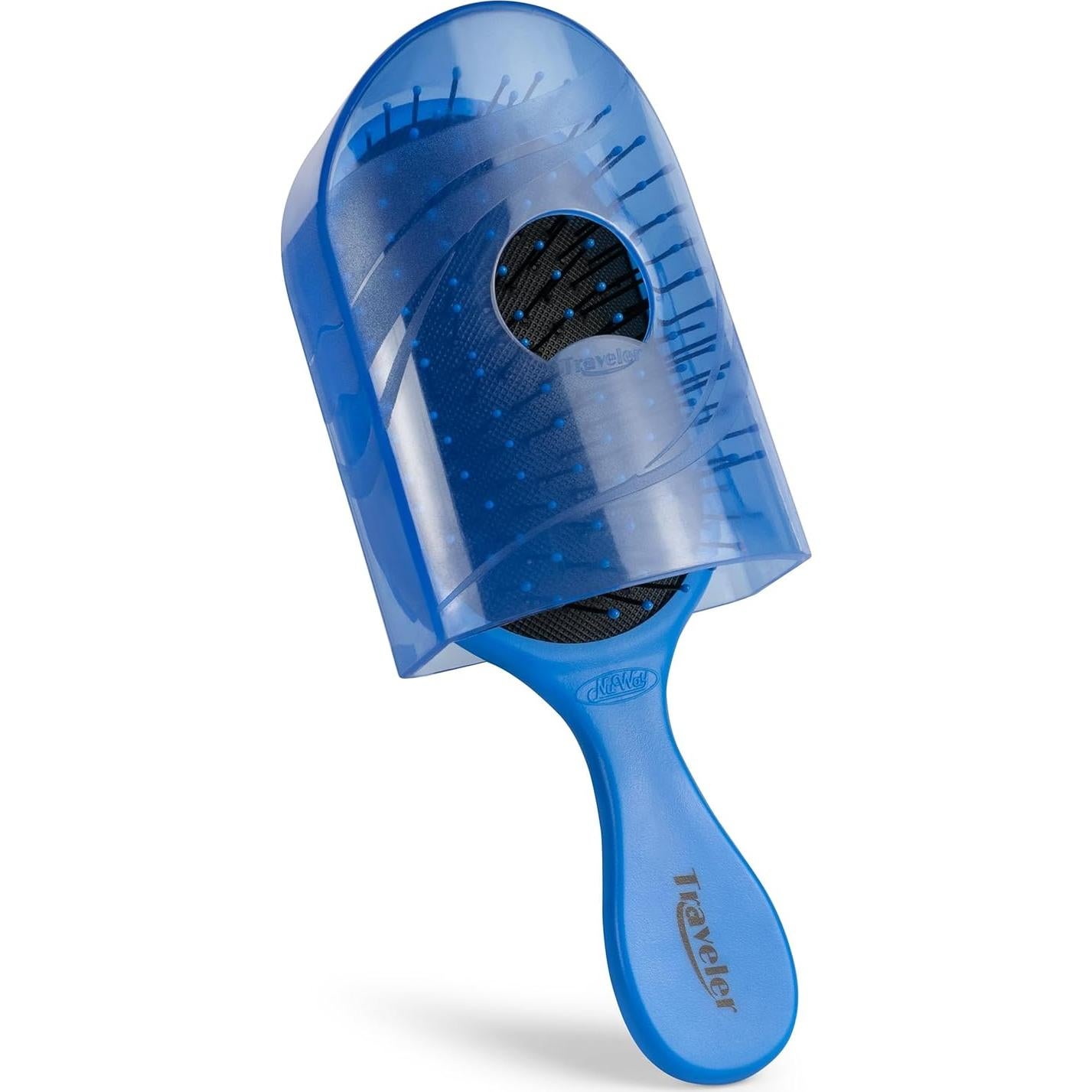 Cepillo Desenredante de Viaje NuWay Azul Oscuro con Estuche