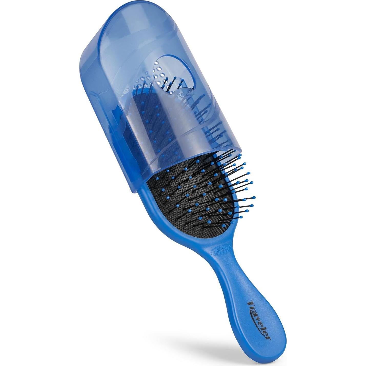 Cepillo Desenredante de Viaje NuWay Azul Oscuro con Estuche