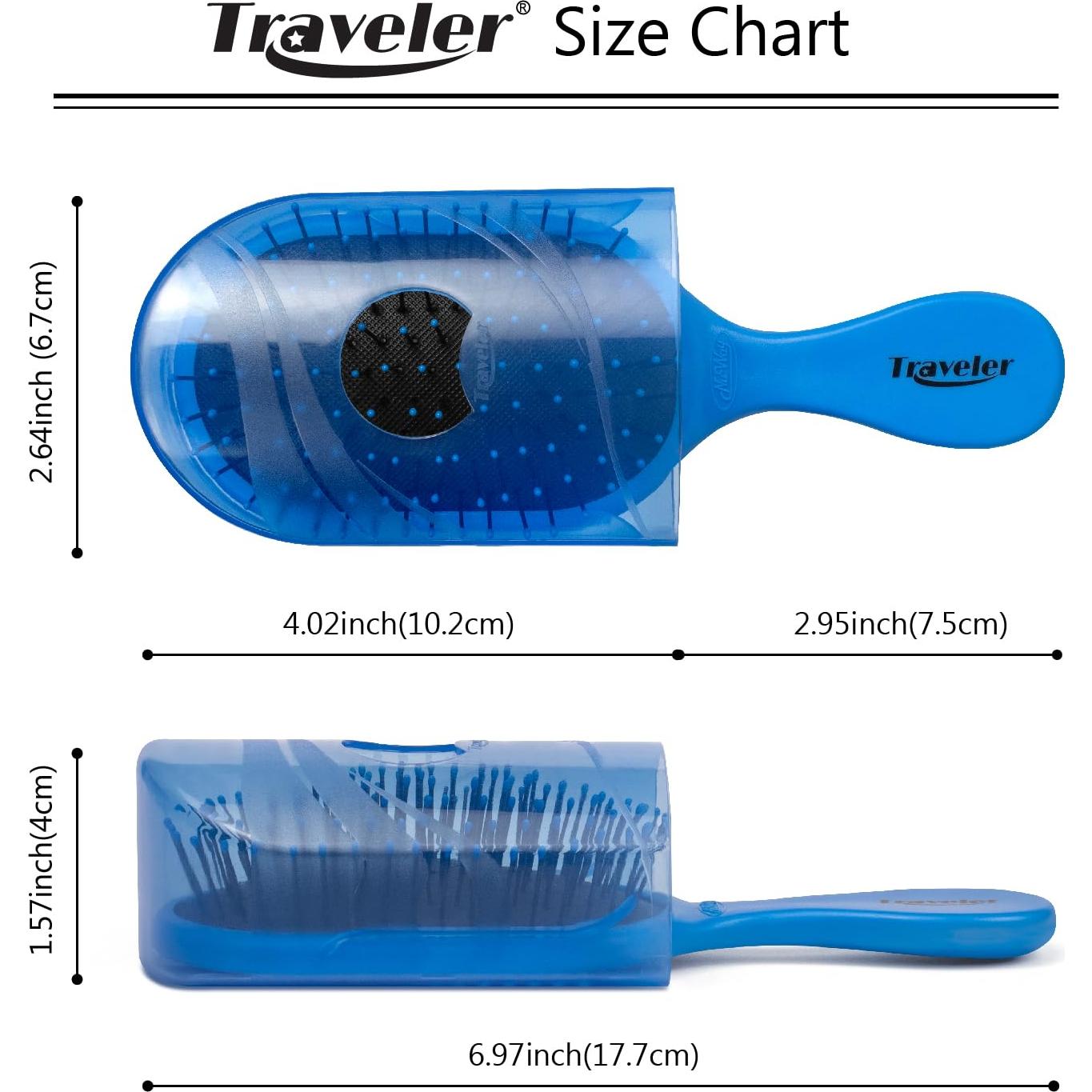 Cepillo Desenredante de Viaje NuWay Azul Oscuro con Estuche