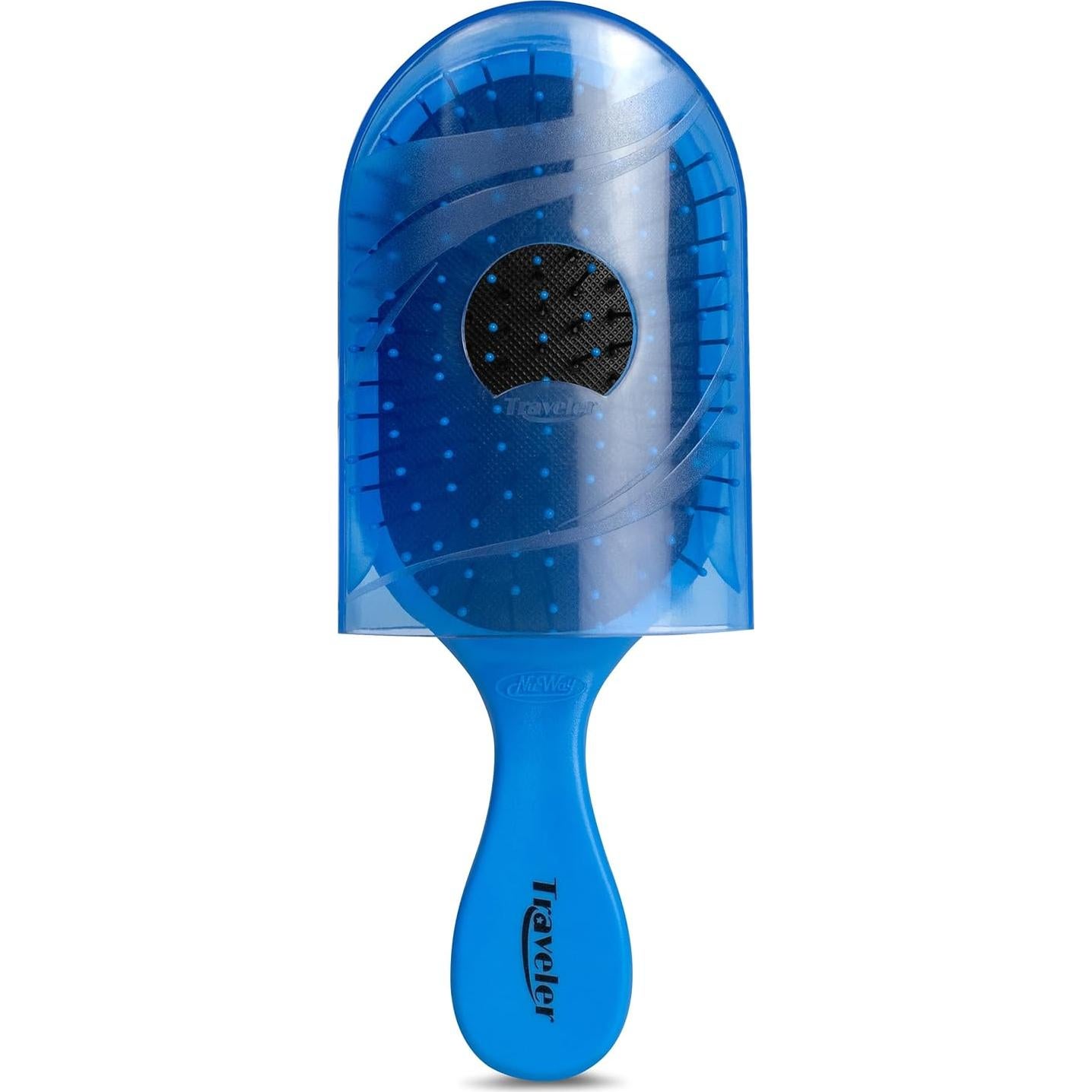 Cepillo Desenredante de Viaje NuWay Azul Oscuro con Estuche
