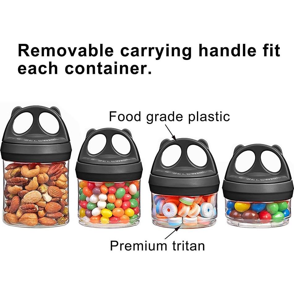 Contenedor de Almacenamiento Apilable BeneLabel 0.92L Negro