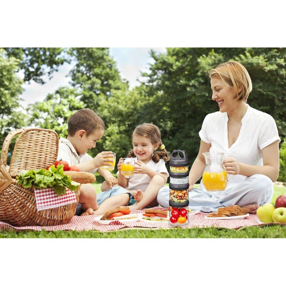 Contenedor de Almacenamiento Apilable BeneLabel 0.92L Negro