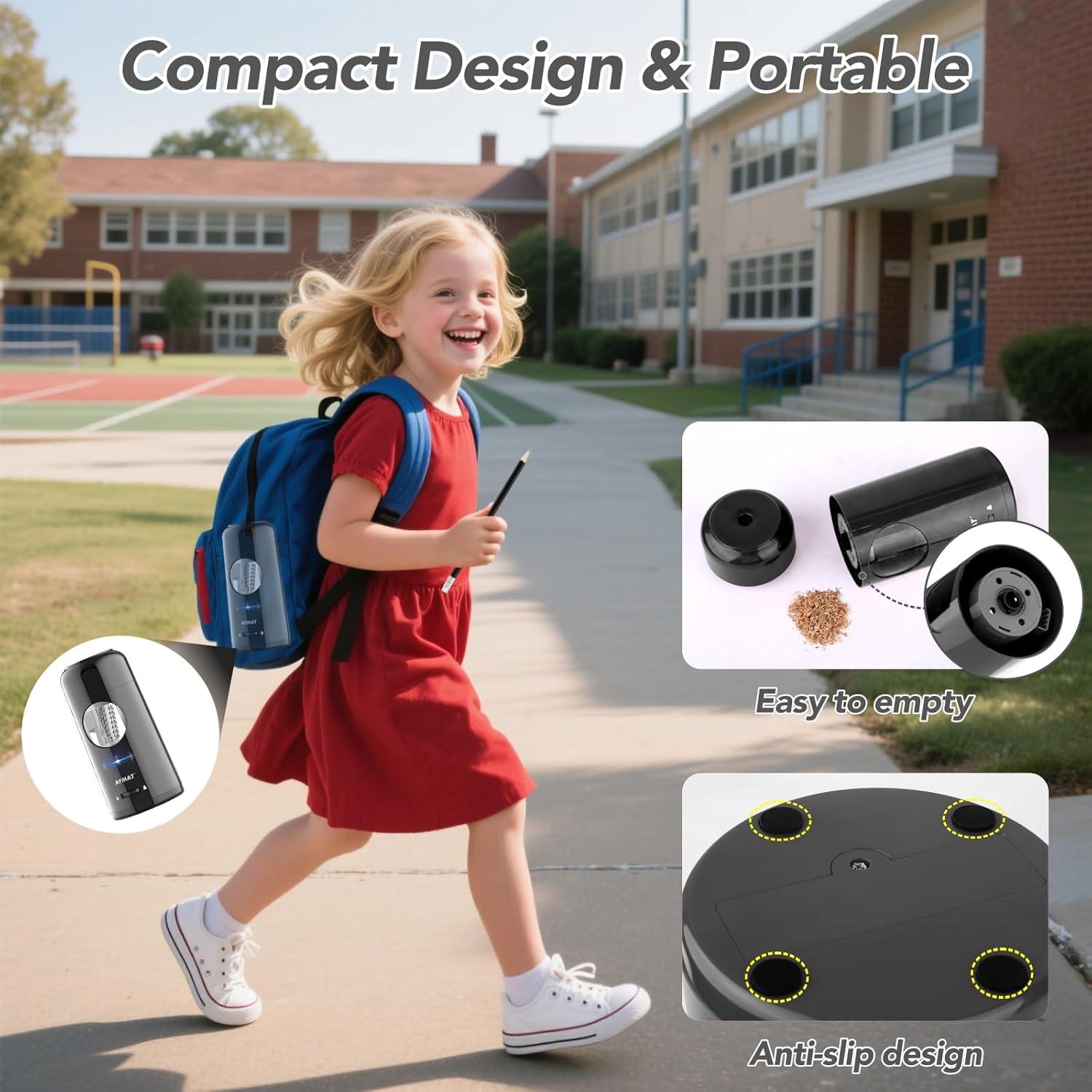 Sacapuntas Eléctrico AFMAT Recargable para Lápices 7-11.5mm