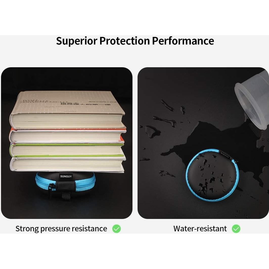 Estuche para Auriculares SUNGUY 5-Pack con Mosquetones