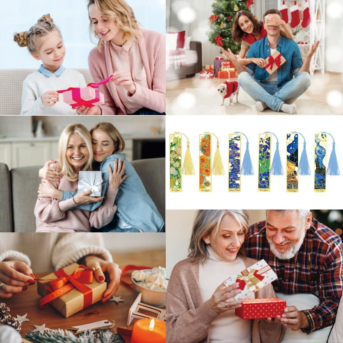 6 Marcadores de Libros de Metal Kinsound con Borlas Oro