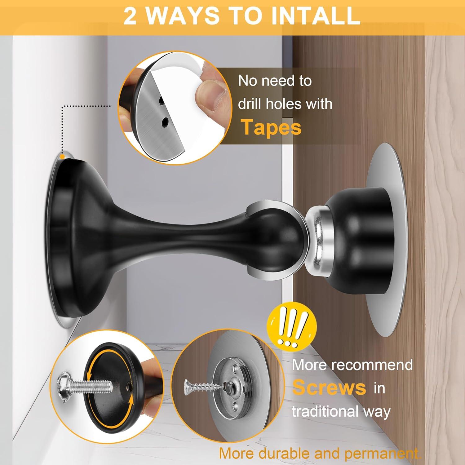 Parachoques de Puerta Magnético Crosize 1 Paquete Acero Inoxidable