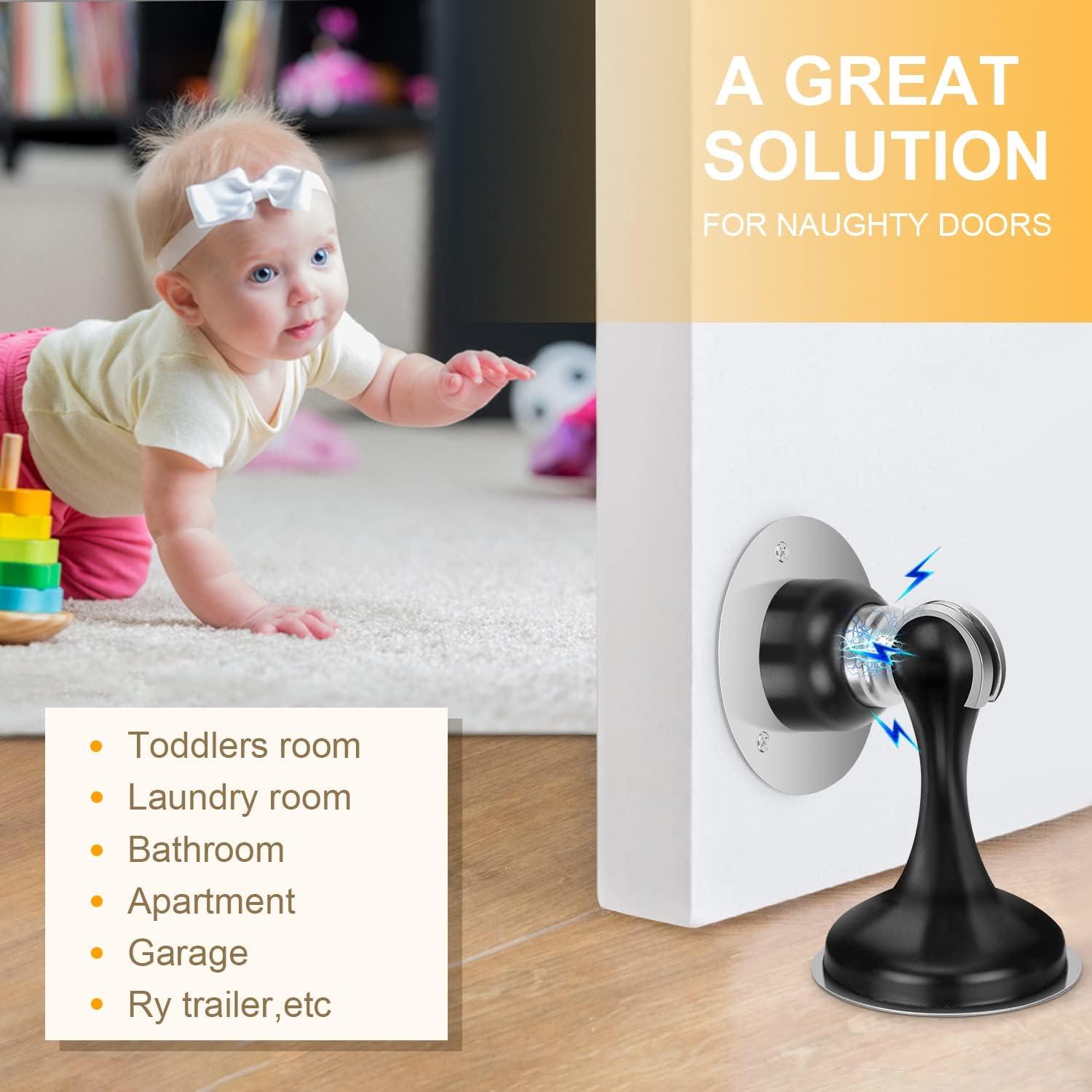 Parachoques de Puerta Magnético Crosize 1 Paquete Acero Inoxidable