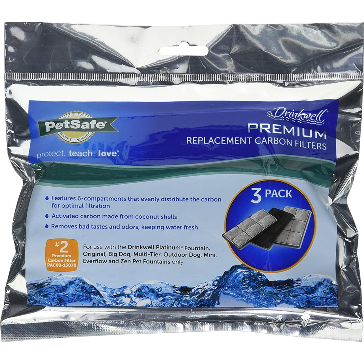 Filtros de Carbono Premium PetSafe Drinkwell - Paquete de 3