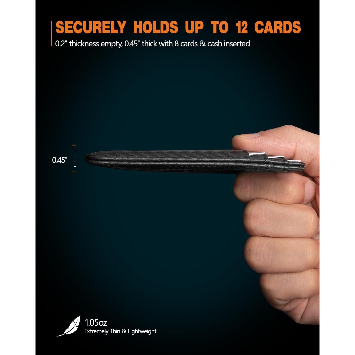 Cartera RUNBOX Minimalista RFID de Cuero para Hombres y Mujeres