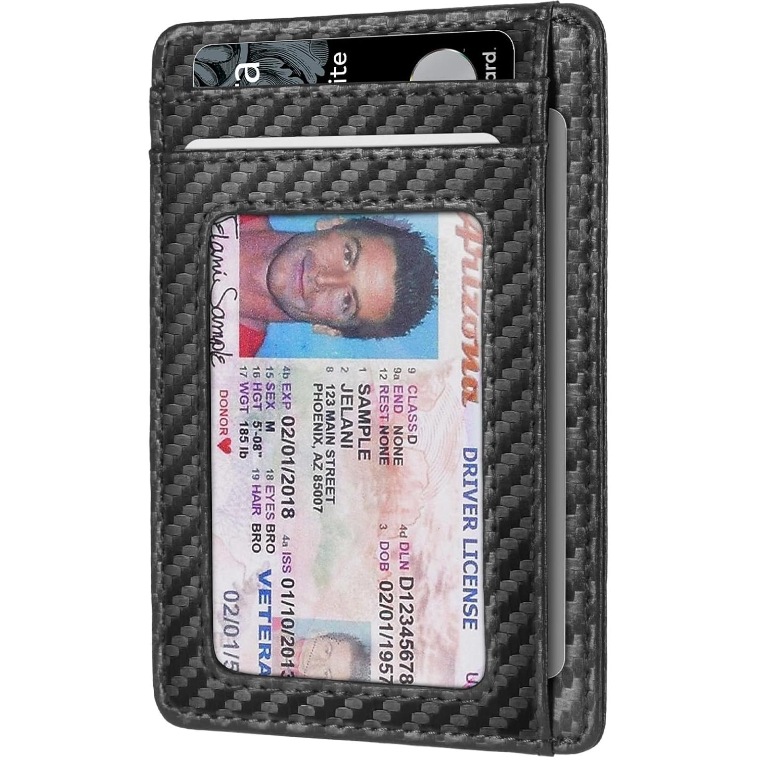 Cartera RUNBOX Minimalista RFID de Cuero para Hombres y Mujeres