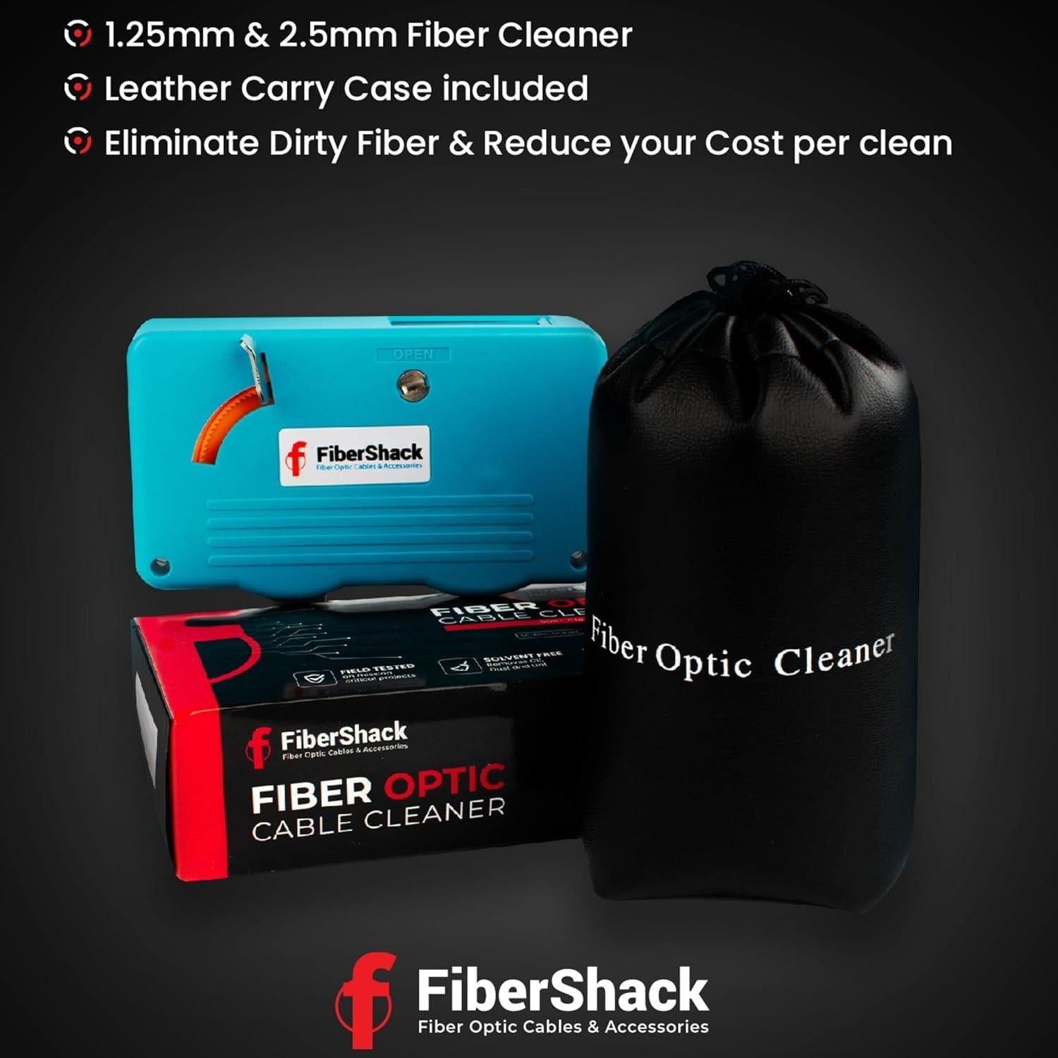 Caja de Limpieza de Fibra Óptica FiberShack - Paquete de 3