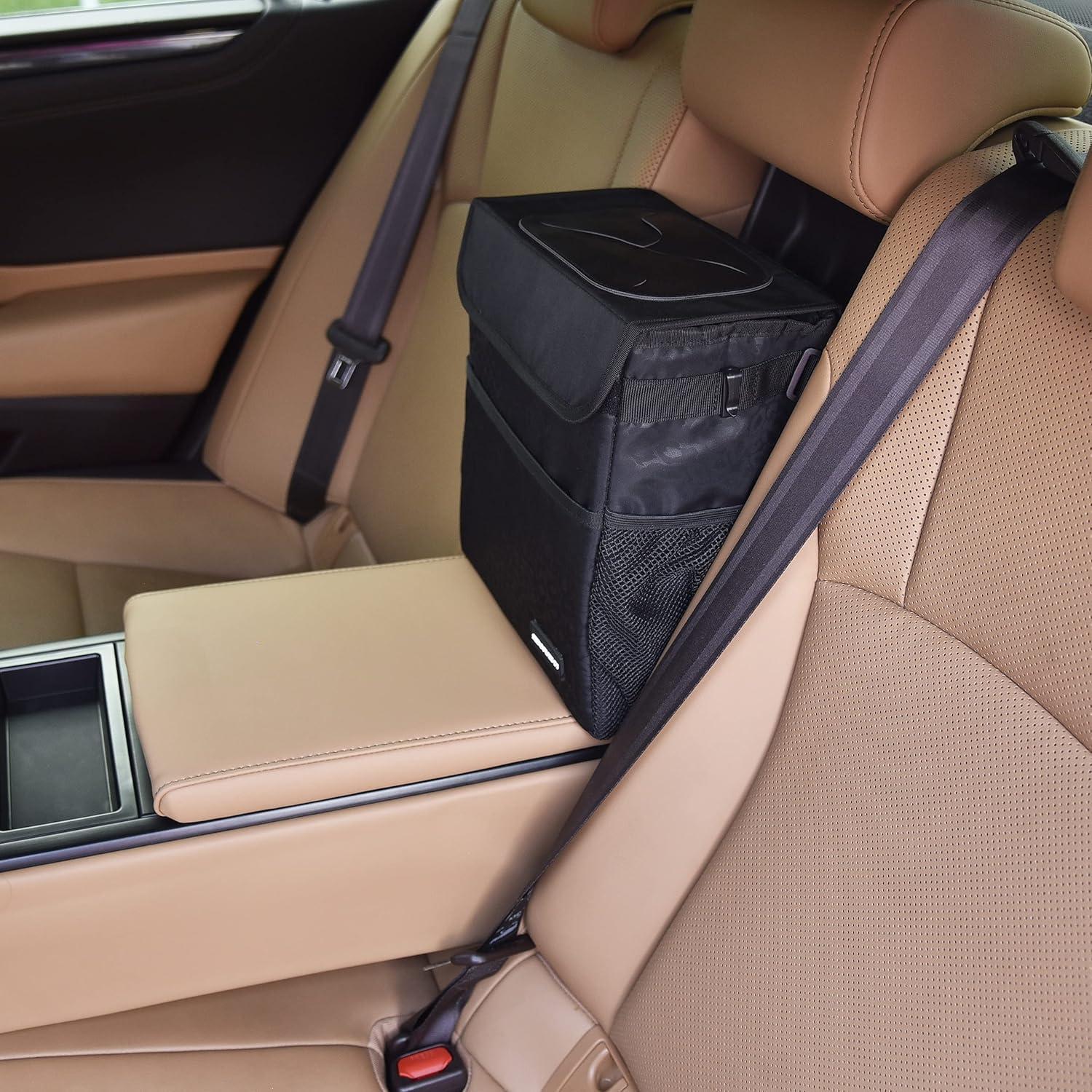 Basurero de Auto SIBOFUEGO 2 Galones Leopardo Negro Plegable