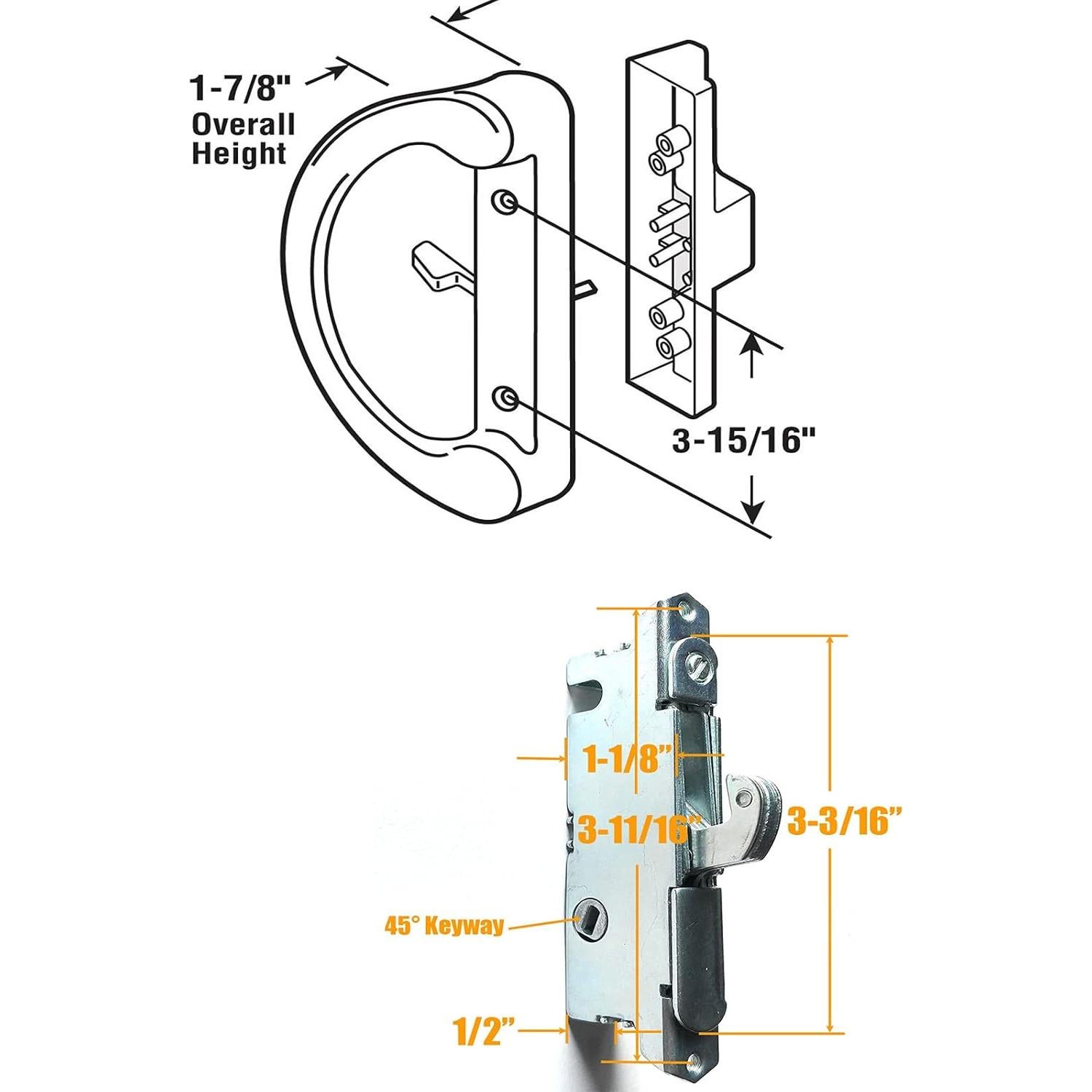 Juego de Manijas para Puerta Corrediza HauSun con Cerradura