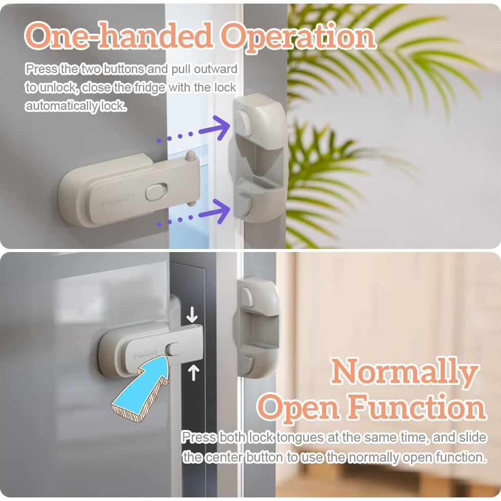 Cerradura de Puerta de Refrigerador EUDEMON Gris a Prueba de Niños